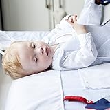 nordic coast Wickelauflage/Wickeltischauflage, 70 x 80 cm, mit abnehmbarem Bezug und Frottee Handtuch aus 100 % Baumwolle, gut waschbar - 3