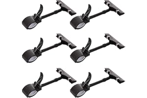 LAHVIUU Uchwyt na tabliczki z tworzywa sztucznego, 6 sztuk, czarny, do ceny, etykiet, obrotowy, na tabliczkę z ceną, uchwyt na etykiety, uchwyt na etykiety, na klips, stojak