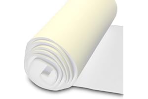 LOMUG Samoprzylepna rolka piankowa, 200 x 30 cm, samoprzylepna, grubość 6 mm, mata piankowa, towar sprzedawany na metry, poduszka piankowa, do samodzielnego wykonania, biała