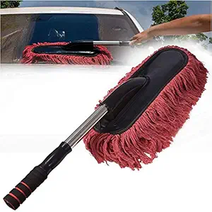 Meneflix Car Duster, Long Retractable/Soft/Non-Slip/Handle,Multipurpose Microfiber Wash Brush Vehicle Interior and Exterior Cleaning Kit with for Car, Boats or Home