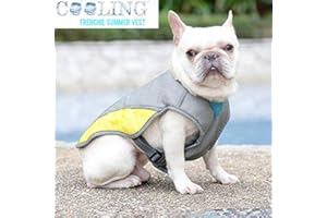 Hifrenchies Cooling Vest Harness for Dogs French Bulldog Summer Cooling Vest Outdoor Dog Jacket Safety Reflective Vest Cooler Jacket Sun-Proof Pet Coat Vest for frenchie(XL)