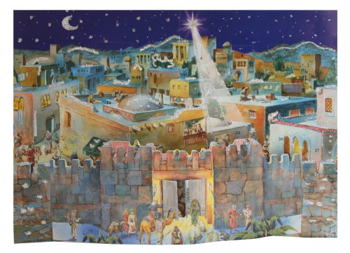 Download Large two part free standing Advent Calendar 24 doors 370 x 265 mm - Nativity shining star pop up - with glitter and translucent windows - RS 567 - traditional antique German Design Download Large two part free standing Advent Calendar 24 doors 370 x 265 mm - Nativity shining star pop up - with glitter and translucent windows - RS 567 - traditional antique German Design