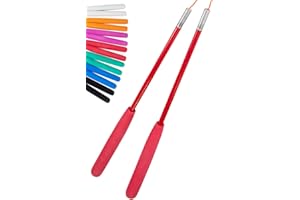 Juggle Dream Diabolo Jonglage Baguettes Superglass Solides et Légères en Fibre de Verre, Conçu pour Les Grinds et Les Communiqués de Bâton (Rouge)