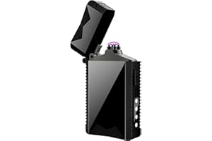 Wolepaz Lighter, Electric Lighter, USB Rechargeable Dual Arc Plasma Lighter, Electronic Windproof LED Lighter for Fire Indoor Outdoor Camping Candles