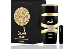 Perfume Asad para hombres Eau de Parfum 100 ml (ORIGINAL) Perfume árabe Oriental Intenso+REGALO Atomizador 5ml DRIKANBEST