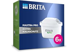 BRITA BRITA Lot de 6 cartouches filtrantes Maxtra Pro Extra Protection anti-calcaire pour la protection de l'appareil et la réduction du calcaire, des impuretés, du chlore et des métaux