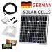 Produktbild 50 W 12 V Photonic Universe Dual Akku Solar Ladekabel Kit aus Deutsche Solar Zellen, mit 10 A Laderegler, Montagehalterung, wasserdicht Kabel Eintrag, Kabel und Steckverbinder