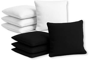 ORIGINAL CUP Offizielle Cornhole Bags | 4 Schwarze und 4 weiße Bags | Offizielle Größen | Premium Qualität | 100% Baumwolle | Wasserdicht | Amerikanisches Spiel | Outdoor Spiel | Freunde & Familie | OriginalCup®