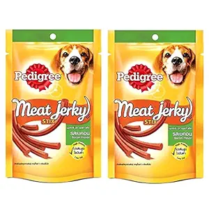 pedigree Meat Jerky Bacon 60gm Combo (Pack of 2)