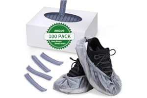 AMIGUO 50/100/200 Pack Non-Woven Shoe Covers Disposable for Indoors, Breathable | Durable | Boot Covers Non Slip, Fits Up to Size 12 UK Men