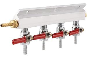 GOTOTOP Collecteur de gaz distributeur de gaz de la bière, distributeur de gaz CO2, répartiteur répartiteur 4 voies