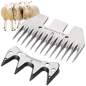 Pet & Livestock HQ | Sheep Shear Blades for Animal Grooming Supplies - Metal Shear Blades for Sheep Shearing - Stainless Steel Long Tooth Comb Straight 13-Tooth