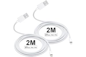 ANKUY Cargador de iPhone [Certificado Apple MFi] 2 cables USB a Lightning de 6FT Cable de carga transferencia de sincronización de datos de Compatible con iPhone 14 13 12 11 Pro Max XS XR X 8 7 iPad