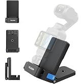 TELESIN DJI Osmo Pocket 3 Mıknatıslı Tutucu, Stant, Genişletme Adapt&ouml;r&uuml;, 180&deg; Ayarlanabilir Sap, 1/4 in&ccedil; Dişli Delikli ve Soğ