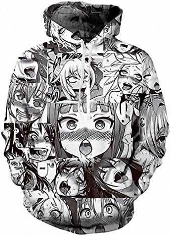 Hoodies Sweatshirt Autumn Winter Men's Long Sleeve Pullovers Funny 3d Print Tracksuit Plus Size Dropship Ahegao hoodies XXXL