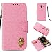 Produktbild Samsung J2 PRO 2018 Hülle,Alfort Samsung J2 PRO 2018 Schutzhülle, Simulations-Retro-Ledertasche Flip Wallet Lederhülle Elegant Design Premium PU Leder Hohe Qualität Tasche Case Cover Kasten Abdeckung Wallet für Samsung J2 PRO 2018 Smartphone Funktion Standfunktion Unterstützte Telefone und Magnetverschluss ( Pink )