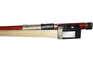UK MUSIC SUPPLIES Zest Student Quality 4/4 or 3/4 Full Mounted Round Brazilwood Student Violin Bow (3/4 Size)