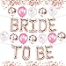 Produktbild Alohar 24 Stück Bride to Be Banner Party Luftballons - Roségold Folienballons Roségold Konfetti Ballons Latex Transparente Ballon für Hochzeit Valentinstag Brautdusche Dekoration