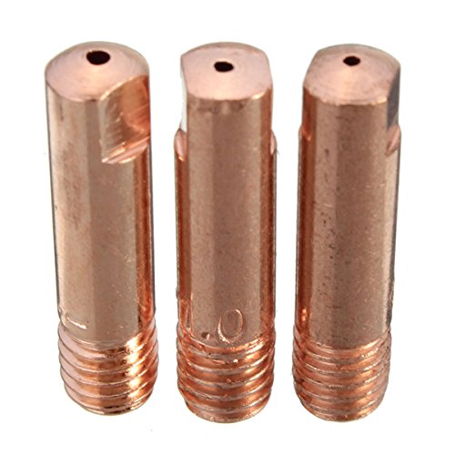 KUNSE 10 Pcs Mb-15Ak M6 Mig/Mag Torche De Soudage Embout De Contact Buse De Gaz 0.8/1.0/1.2mm-1.0mm
