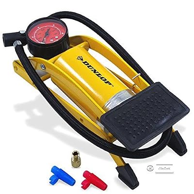 Dunlop - Pompe à pied Pompe à air Pompe Pompe à vélo voiture Pompe Manomètre à pédale