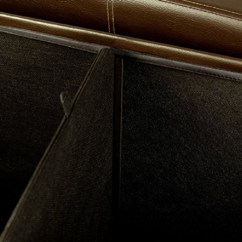 Sitzbank mit großem Stauraum faltbar platzsparend stabil belastbar Sitzhocker Aufbewahrungsbox Fußbank Sitzwürfel Hocker Kunstleder 3-Sitzer 114x40x40cm braun - 6