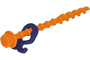 BRUNNER Peggy Peg – 12 Stück Schraubheringe Normal 20cm – Erdschrauben für weiche bis Harte Böden (85% Aller Böden) – Zeltheringe ideal für Camping & Outdoor – Zeltbefestigung für Planen, Vorzelte, Pavillons