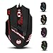 Produktbild AGPtek® Zelotes Gaming Maus, T90 1000/1600/2400/3200/5500/8000 DPI 8 Tasten LED wechselbare Gaming USB wired Maus Für PC Pro Gamer Apple Macbook, Mac OS, Win 7 8 XP Vista Neu(LED Gaming Maus in Schwarz)