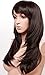 S-noilite Layered Hair Style Full Wigs 23" Wavy Dark Brown Wig New Fashion Design Lady Women's Daily Dress
