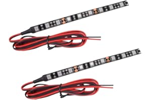 JinXiu Universal Motorbike LED Indicators, 2pc Exterior Orange LED Indicators Strip for Motorcycle Bike Amber LED Turn Signal Indicator Blinker Light