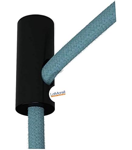 Crochet De Décentralisation En Plastique Noir Pour Câble Électrique En Textile - Accessoire Pour Luminaires