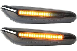 GEEANDLY 2 pezzi indicatori di direzione freccia auto Indicatori di direzione laterali ambra Compatibilità con BM-W E92 E46 E87 E81 E36 E90 E91 E60 E61 E88 E93 E53