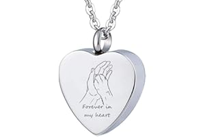 FOREVERWILL Personalised Name Date Engraved Pet Cremation Jewelry,Stainless Steel Heart Infinity Urn Necklace for Dog Cat Ashes,Animal Paws Print Memorial Keepsake Ash Container Pendant Chain for Family Friends