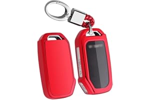 HIBEYO Funda para Llave de Coche Inteligente Compatible con Kia, Funda Protectora de TPU para Kia Ceed Sorento Cerato Forte Sportage Stinger Soul Seltos Key Caja de Llaves Rojo