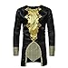 Produktbild Dragon868 Herren Langarmshirt African Dashiki Men Es Traditionelles National Hot Gold Bedrucktes Langärmeliges Hemd