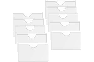 inodiref Allbor 10 Pièces Parking Permit Holder Titulaire de Permis de Stationnement, Pochette Adhésive Transparente pour Pare-Brise Voiture Les Permis, Badges et Passeports, 13.3 x 10.3 cm