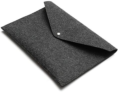 Kompassswc Travel Soft Felt Document Folder Briefcase Documents Schutzer for A4 Paper Document to 100 Pages dark grey