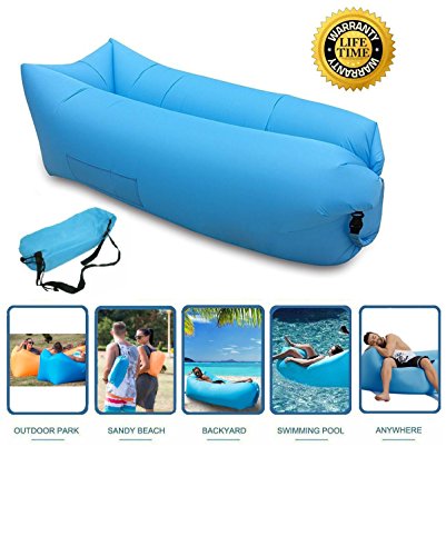 Canapé Gonflable Plage Et Camping – Gris, Portable, Charge 200 Kg, Design Ergonomique - 5