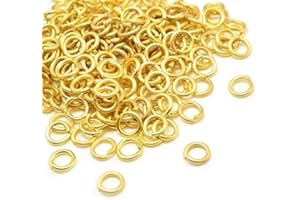 Angel Malone ® Approx. 100 pcs. of Gold Superior Super Strong Metal Jump Rings, Jewellery Making Findings - UK Seller (5mm x 1mm)