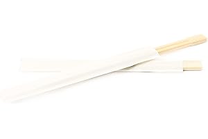 WISEWARE wisefood Lot de 50 baguettes jetables en bambou 23 cm