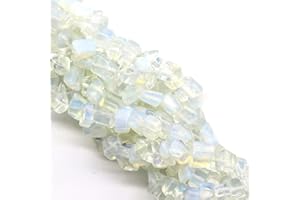 OUUBUUY 260pcs Natural Opalite Crystal Beads Chips 5mm to 8mm Irregular Gemstone Beads with Holes DIY for Bracelet Necklace Earrings Jewellery Making Craft 32 inch
