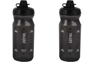 ZEFAL Pack Sense Soft 65 No Mud - Set di due Borracce Bici e MTB Con Protezione Della Tettarella - Senza BPA - Borraccia Ciclismo e Sportiva Inodore e Leggera - 2 x 650ml, Nero Fume