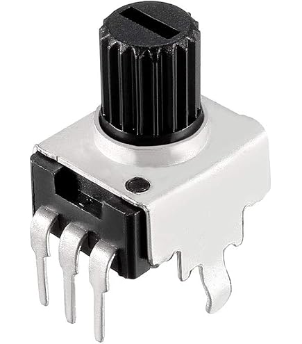 Potentiomètre à Curseur Linéaire 20K Ohm - Modèle B203, Double Canal, 8 Bornes - Dimensions 75 X 9 X 7 Mm - Pour Réglage Volume, Tonalité, Lumière