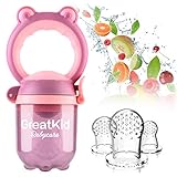 ❤️SUGERENCIA PARA SU BEBÉ: Nuestros comederos para alimentos para bebés están hechos de la mejor silicona de calidad alimentaria que es libre de BPA, libre de toxinas y PVC, por lo que significa que el bebé puede masticar, chupar y probar toda la comida sin preocupaciones, solo con Aparecen piezas pequeñas y digestibles, buenas para reducir el riesgo de asfixia. Baby Fruit Feeder es también una alternativa inteligente a un juguete para la dentición.