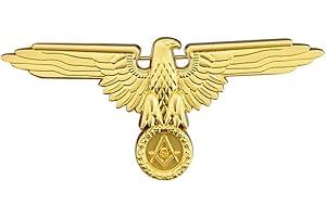 AOTEMAN Vogel Abzeichen Deutsch Emblem Flügel Brosche Exquisite Goldene Brosche der Freimaurer - Symbol für Weisheit und Brüderlichkeit