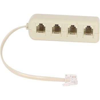 Adattatore Telefonico Hama TAE-F / NFF 6P4C - Splitter Per 3 Dispositivi Analogici, Collega Telefono, Fax E Segreteria A Una Sola Presa, Lunghezza Cavo 20 Cm