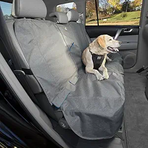 Kurgo Heather Nutmeg Tan Pet Car Seat Cover - Stain Resistant - Waterproof - Universal Fit