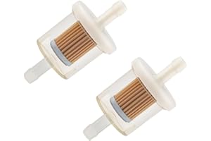 PMTFUMY 2PCS Inline Fuel Filter compatible with Briggs Stratton 691035, 40 Micron 1/4" Diesel Petrol Fuel Filter Fit 6mm 8mm Pipes