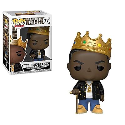 Funko- Figurines Pop Vinyl: Rocks: Notorious B.I.G. Crown Collectible Figure, 31550, Multicolour, Standard