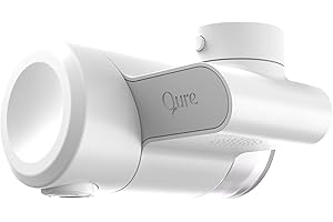 Qure Skincare Water Filter Tap for Skin, Removes 99% Chlorine and Heavy Metals, Skin Hydration in 4 Weeks, Reduces Build-Up, Balances pH, Softer Skin & Hair, Level up your Beauty Routine - White