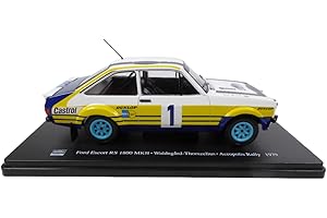 OPO 10 - Coche en Miniatura reproducido en Escala 1/24 Compatible con Ford Escort RS 1800 MKII - WALDEGARD Rally Acrópolis 1979 - RVQ18